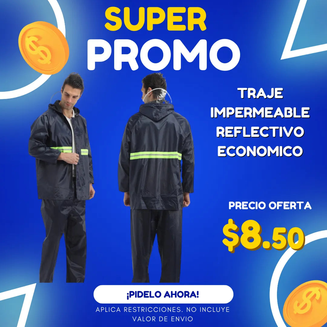 Traje Impermeable Reflectivo Económico