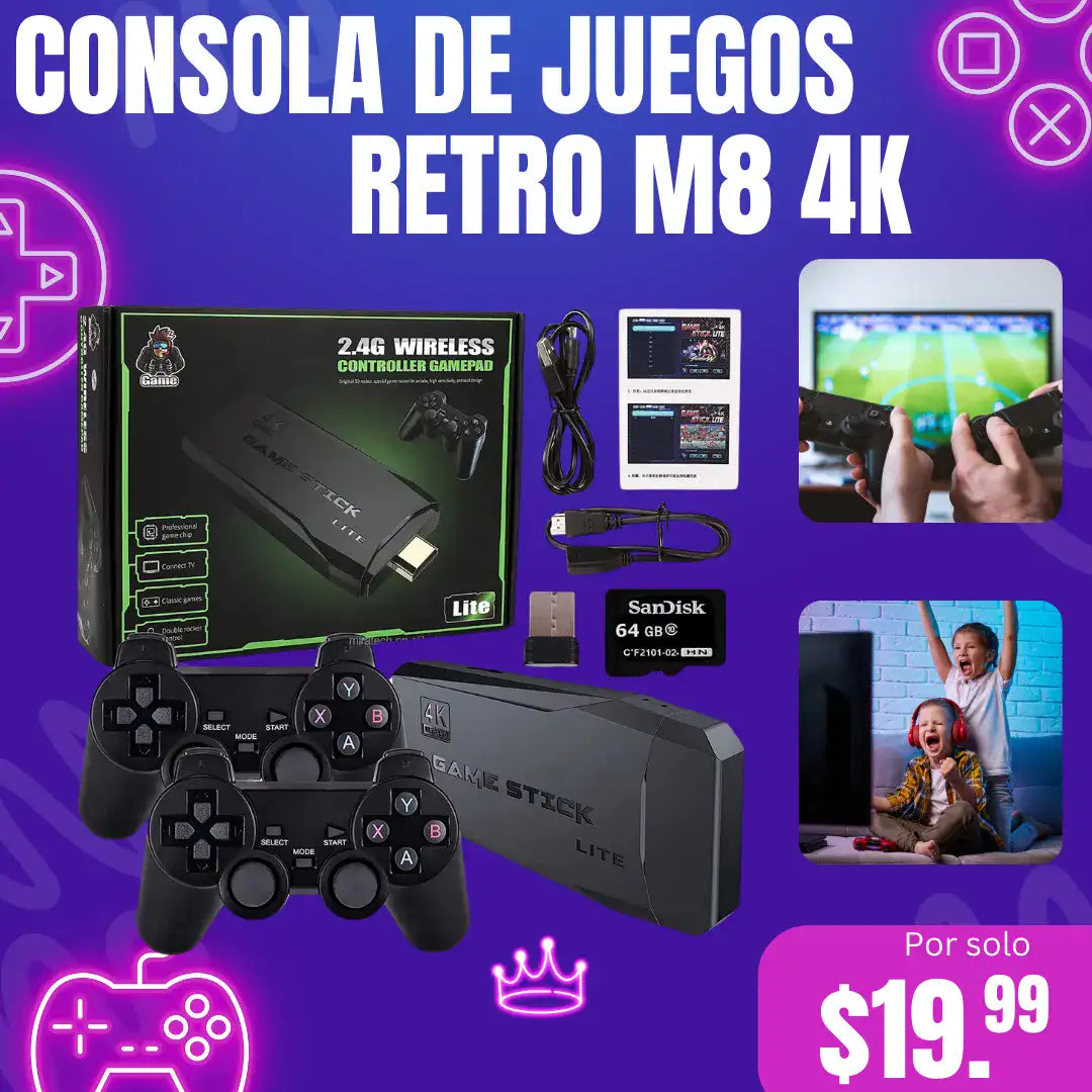 Consola de Juegos Retro M8 4K