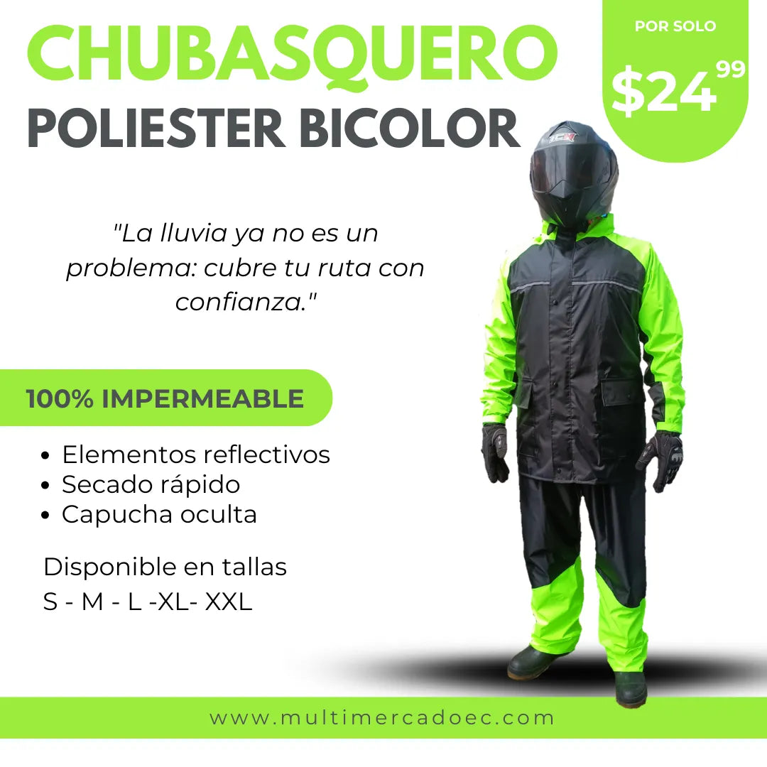 Chubasquero Poliéster Bicolor