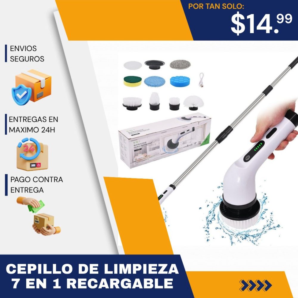 cepillo de limpieza eléctrico 7 en 1 recargable multifuncional e inalámbrico cepillo de limpieza eléctrico 7 en 1 recargable multifuncional e inalámbrico