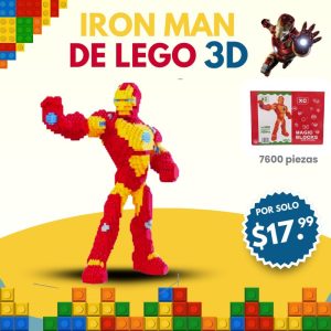 iron man de bloques 3d (estilo lego) megaset de 7600 piezas