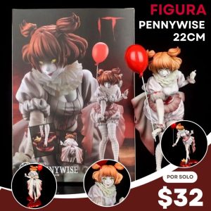 figura de pennywise bishoujo horror 22cm pvc coleccionable premium