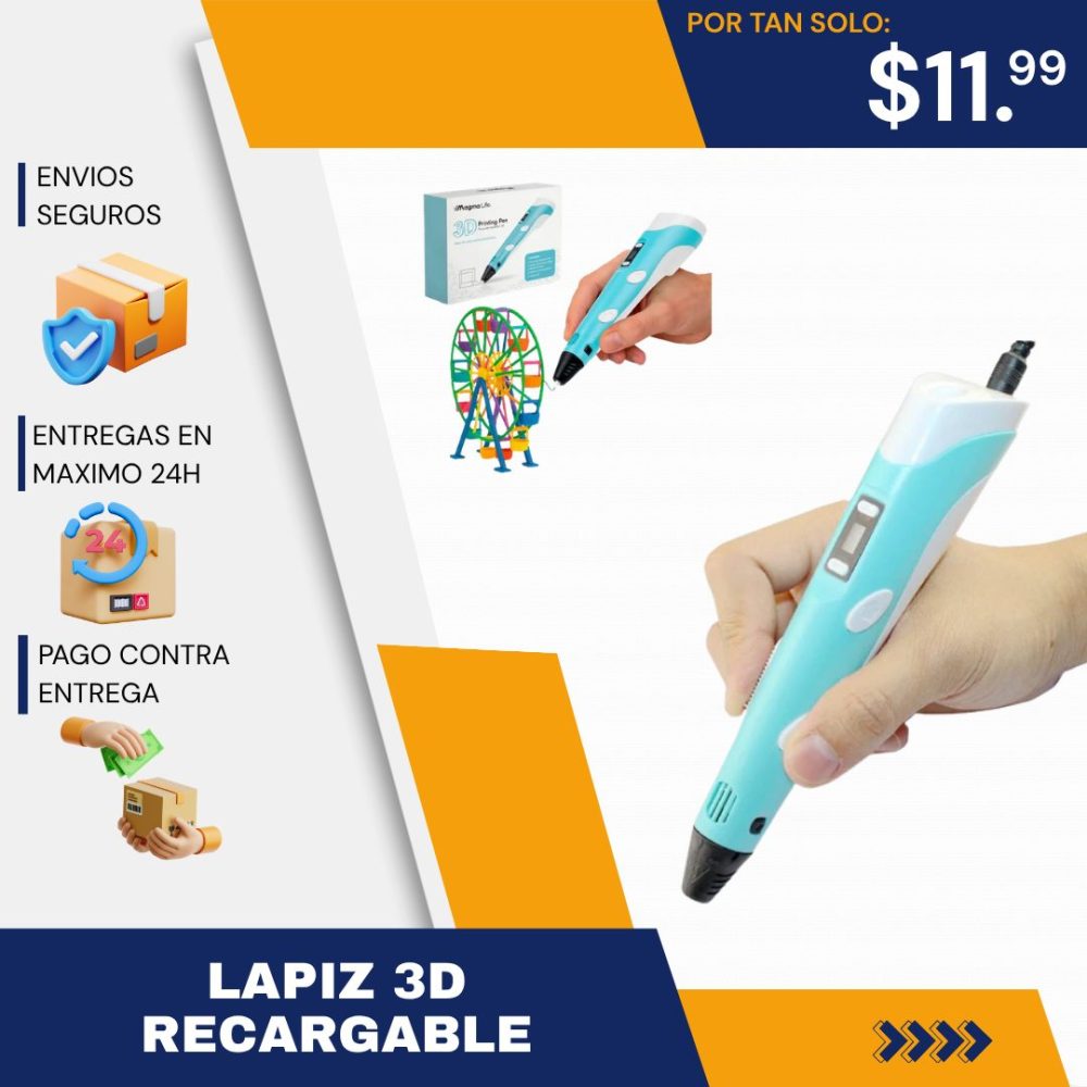 lápiz de impresión 3d recargable crea diseños en relieve con filamento lápiz de impresión 3d recargable crea diseños en relieve con filamento