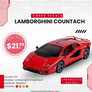 auto de colección lamborghini countach lpi 800 4 escala 1:24 metálico