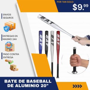 bate de béisbol de aluminio 20" ultra resistente ligero y ergonómico