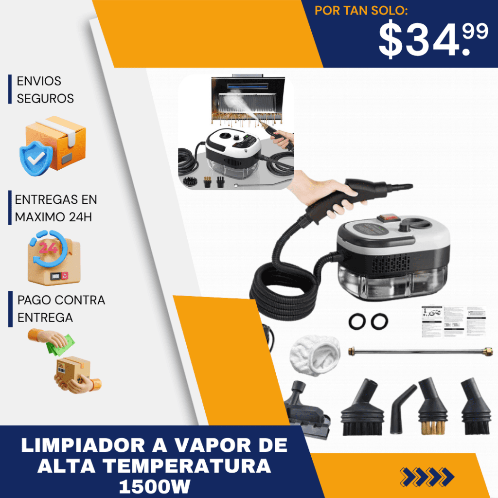 Inicio limpiador a vapor portátil multifuncional 1500w desinfección y limpieza profunda