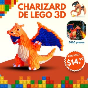 charizard de bloques 3d (estilo lego) megaset de 5600 piezas
