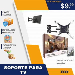 soporte de pared articulado para tv universal para 14" a 42" pulgadas