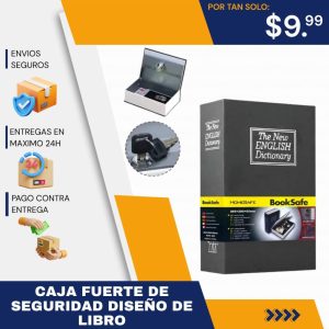 caja fuerte de seguridad camuflada diseño de libro "the new english dictionary"