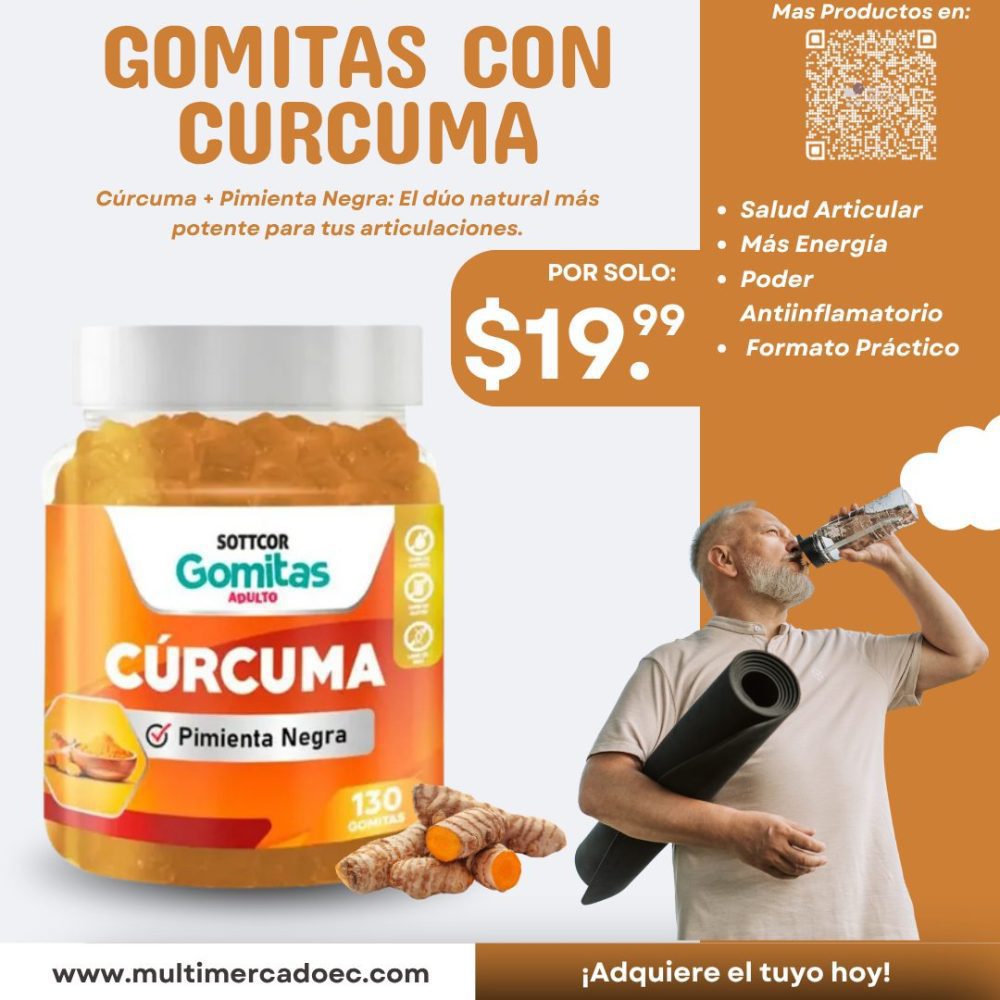 gomitas con cúrcuma y pimienta negra sottcor adulto salud articular y antiinflamatorio 130 gomitas gomitas con cúrcuma y pimienta negra sottcor adulto salud articular y antiinflamatorio 130 gomitas