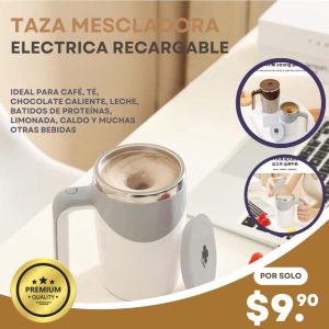 taza mezcladora eléctrica recargable automática premium
