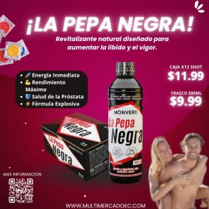 la pepa negra monverd revitalizante natural para el vigor y desempeño Íntimo frasco o shots