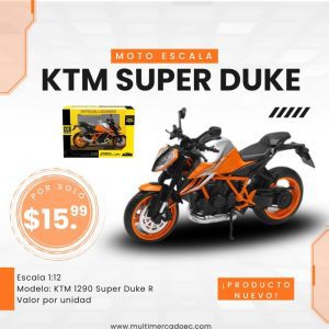 moto de colección ktm 1290 super duke r escala 1:12 edición licenciada