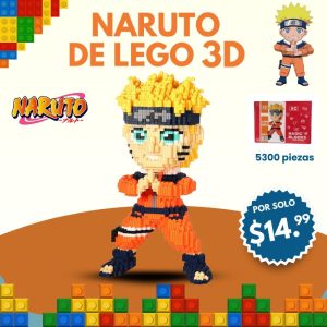 naruto uzumaki de bloques 3d (estilo lego) megaset de 5300 piezas