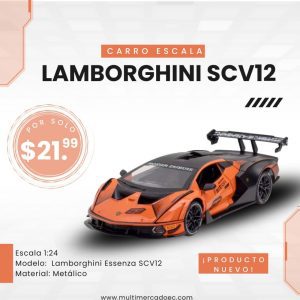 auto de colección lamborghini essenza scv12 escala 1:24 metálico