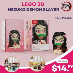 lego 3d nezuko demon slayer 1670 piezas coleccionable