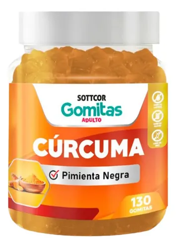 gomitas con cúrcuma y pimienta negra sottcor adulto salud articular y antiinflamatorio 130 gomitas gomitas con cúrcuma y pimienta negra sottcor adulto salud articular y antiinflamatorio 130 gomitas