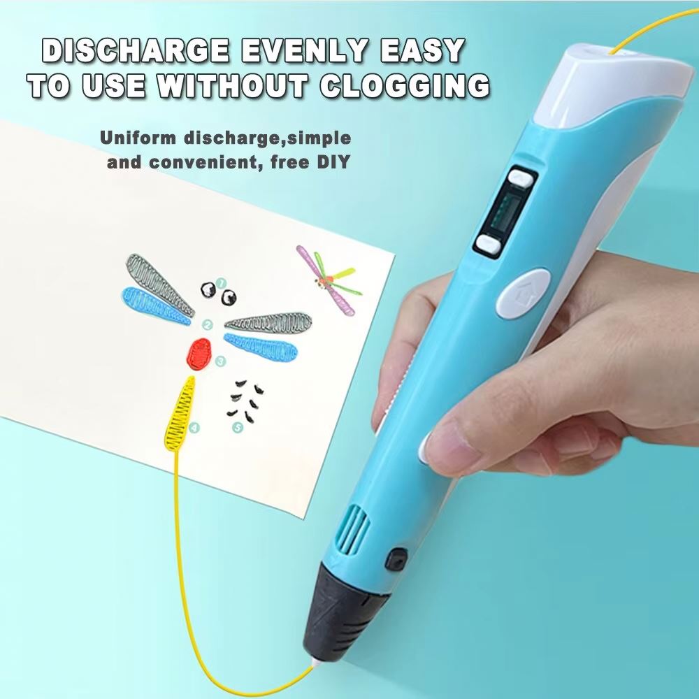 lápiz de impresión 3d recargable crea diseños en relieve con filamento lápiz de impresión 3d recargable crea diseños en relieve con filamento