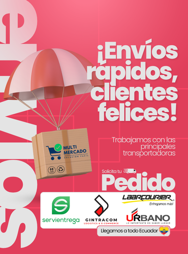 Inicio post instagram envíos domicilio moderno rojo