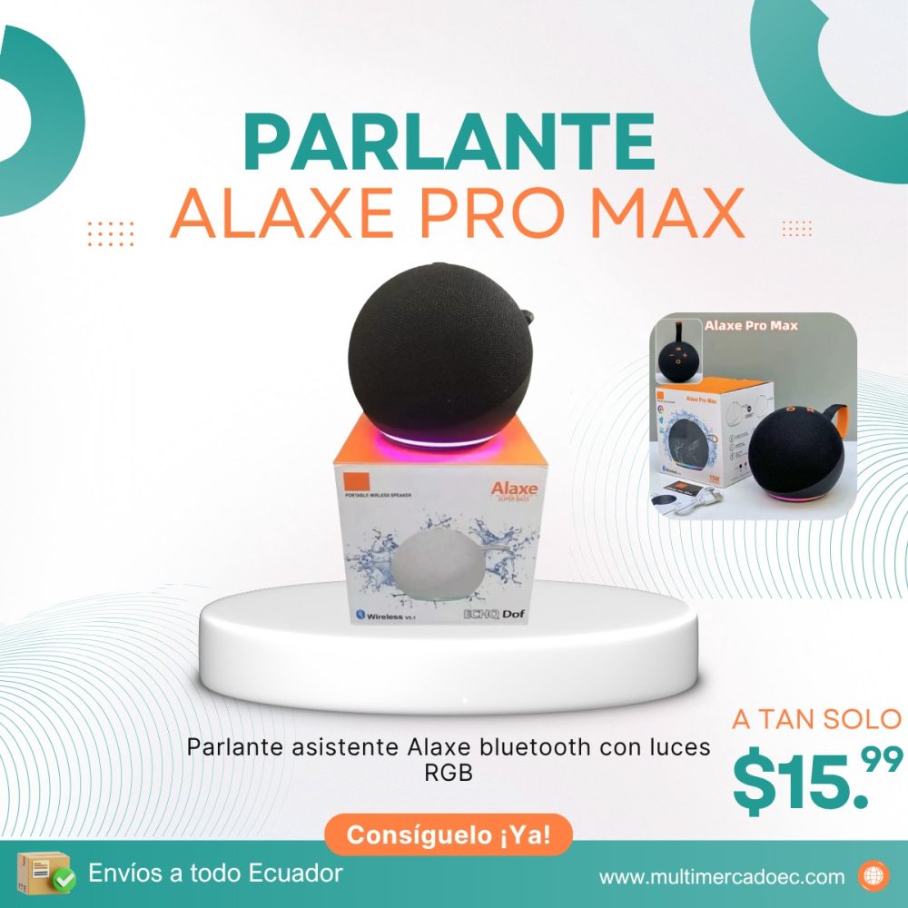 parlante asistente alaxe pro max bluetooth con luces rgb parlante asistente alaxe pro max bluetooth con luces rgb