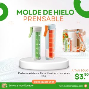 molde de hielo prensable con dispensador