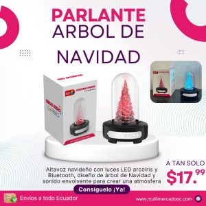 parlante Árbol de navidad led rgb con bluetooth magic audio