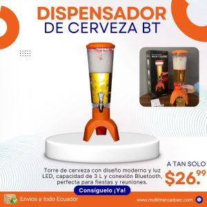 dispensador de cerveza bt con luz led