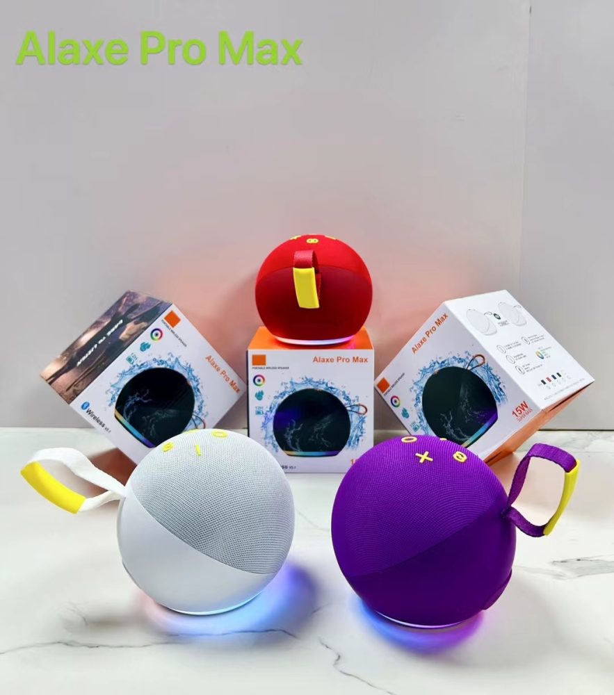 parlante asistente alaxe pro max bluetooth con luces rgb parlante asistente alaxe pro max bluetooth con luces rgb