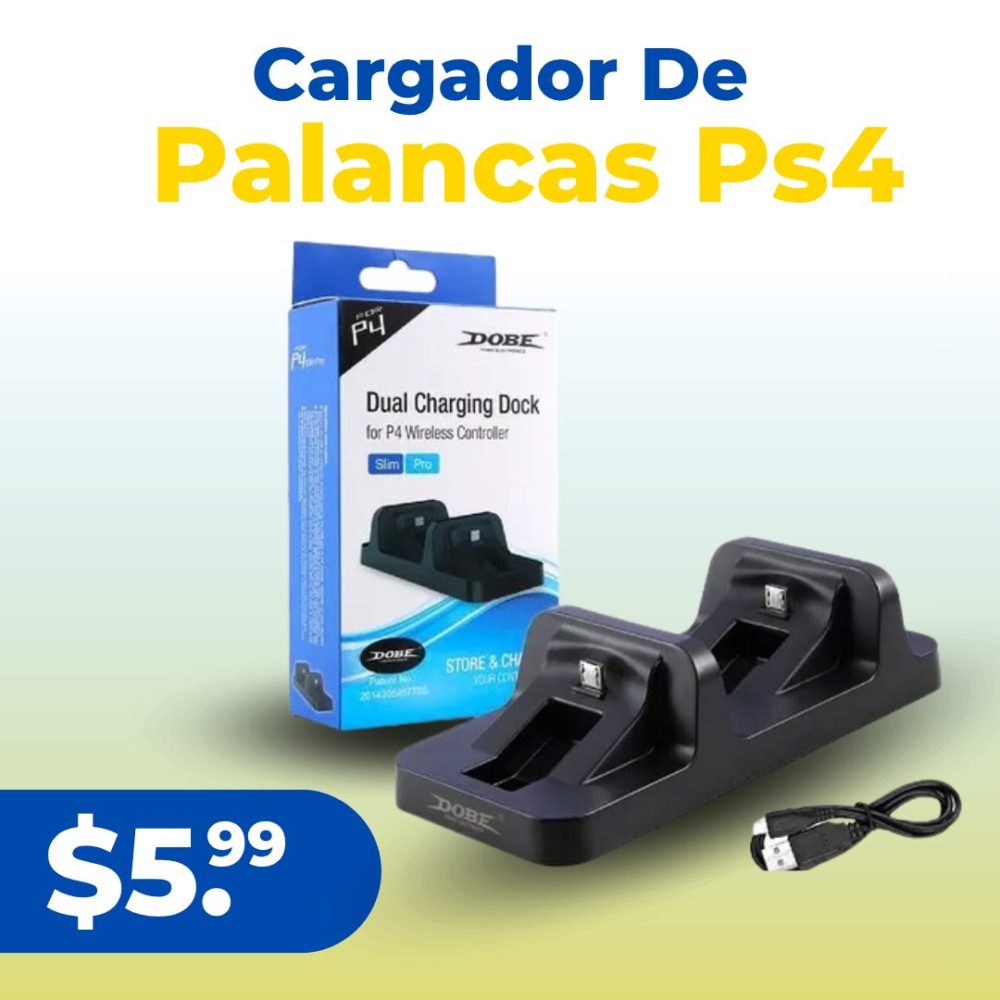 cargador doble de mandos ps4 dobe estación de carga rápida para dualshock 4 cargador doble de mandos ps4 dobe estación de carga rápida para dualshock 4