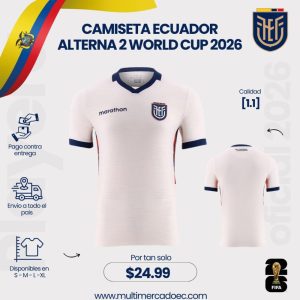 camiseta alterna 2 ecuador world cup 2026 – premium 1.1