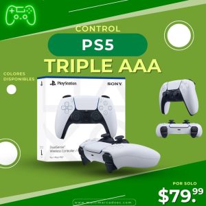 Control Inalámbrico para PS5 Triple AAA - Compatible con PlayStation 5 y PC - Color Blanco