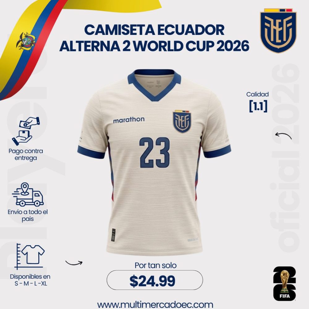 camiseta alterna de ecuador world cup 2026 moisés caicedo – premium 1.1 camiseta alterna de ecuador world cup 2026 moisés caicedo – premium 1.1