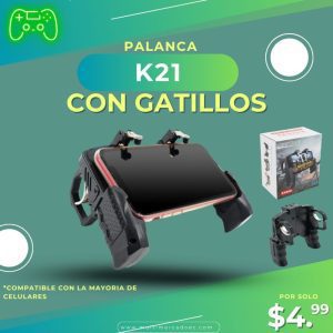 Gamepad Palanca K21 con Gatillos para Celular - Compatible con Android y iOS - Ideal para PUBG y Free Fire