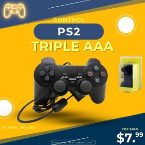 control para ps2 genérico triple aaa mando análogo negro de alta precisión