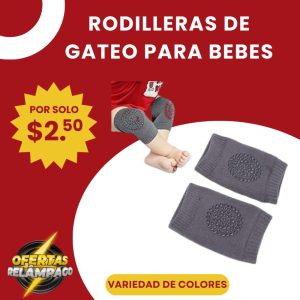 Rodilleras protectoras de gateo para bebés con puntos antideslizantes.