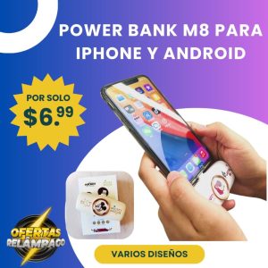 Inicio argador portátil Power Bank M8 mini con conector integrado diseños Mickey y Lotso.