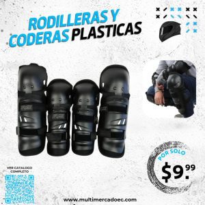 kit de rodilleras y coderas plásticas fox para moto – protección total premium