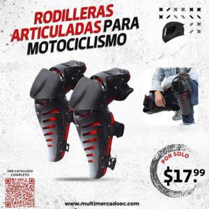 rodilleras articuladas para motociclismo de alto impacto – protección profesional ajustable