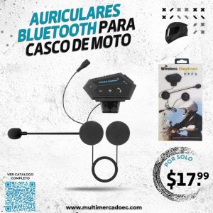 auriculares bluetooth para casco de moto bt 12 – sistema de audio inalámbrico manos libres