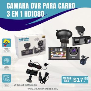 cámara dvr para carro 3 en 1 hd1080