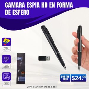 cámara espía hd en forma de esfero – bolígrafo portátil con grabación discreta y alta definición