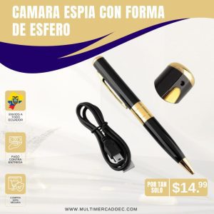 cámara espía con forma de esfero hd – bolígrafo de seguridad portátil