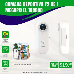 cámara deportiva f2 de 1 megapixel 1080hd – mini cámara de acción con wifi para aventuras portátiles