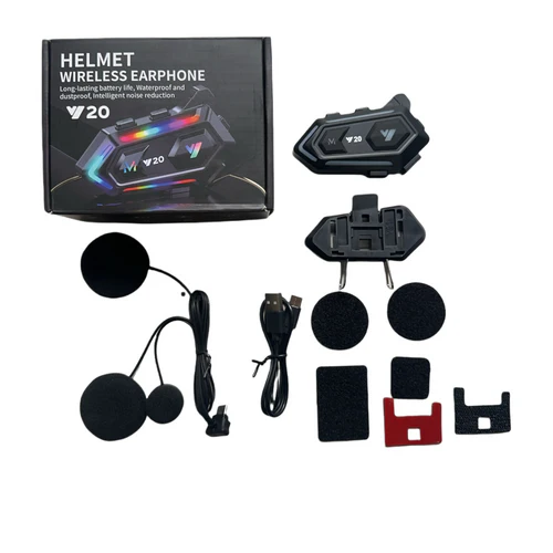 intercomunicador para casco y20 con luces rgb – sistema de audio manos libres de alta gama intercomunicador para casco y20 con luces rgb – sistema de audio manos libres de alta gama