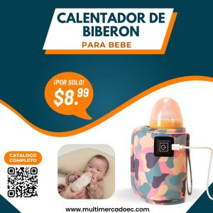 Calentador de biberón portátil USB para bebé estampado Multimercado EC.