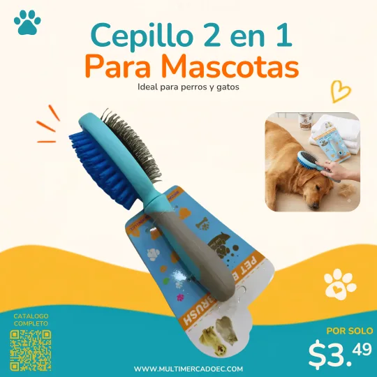cepillo 2 en 1 para mascotas cepillo 2 en 1 para mascotas