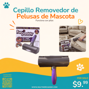 cepillo removedor de pelusas de mascota