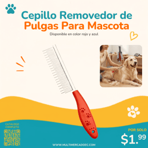 cepillo removedor de pulgas para mascota