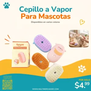 cepillo a vapor para mascotas
