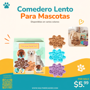 comedero lento para mascotas